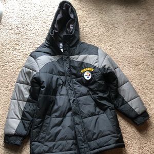 Kids winter Pittsburgh Steelers long jacket